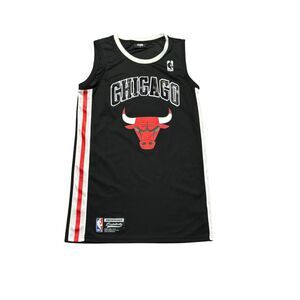 NBA Chicago Bulls 66 Sequin Jersey tank Top Black/Red Striped XS Mens Basketball